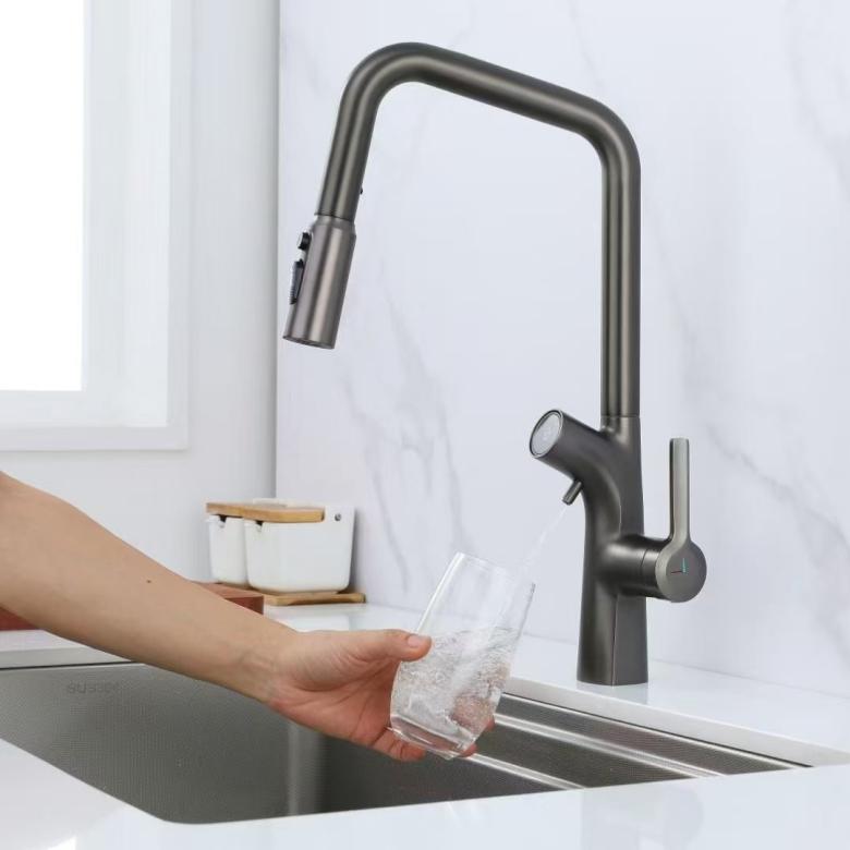 Faucet Tarik Layar Digital dengan Pemurni Air Bawaan